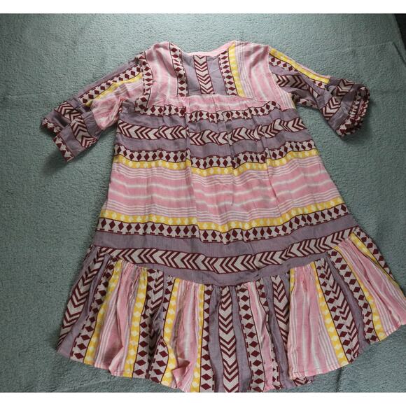 New Devotion Twins Ella Dress Medium Pink Yellow Multicolor Tunic Pullover - Picture 3 of 8